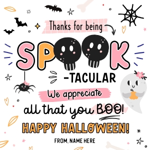 Thanks for All You Boo Halloween Gift Tag - TG308 design preview