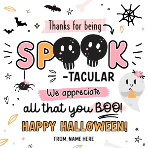 Thanks for All You Boo Halloween Gift Tag - TG308: Thanks for All You Boo Halloween Gift Tag - TG308