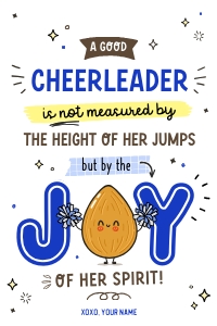 Cheerleader Printable Gift Tag - TG309 design preview