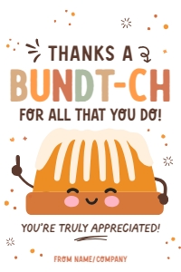 Thanks a BUNDT-CH For All That You Do Tag - TG335: Thanks a BUNDT-CH For All That You Do Tag - TG335