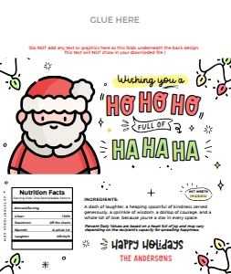 Christmas Ho Ho Ho Chocolate Wrapper - CW339: Christmas Ho Ho Ho Chocolate Wrapper - CW339