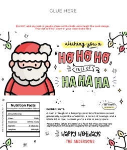 Christmas Ho Ho Ho Chocolate Wrapper - CW339 design preview