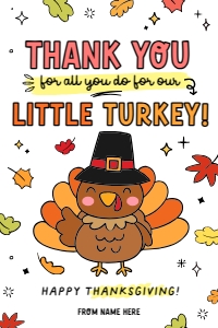 Our Little Turkey Tag - TG345: Our Little Turkey - TG345