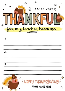 Thankful for you my teacher card - X060 design preview