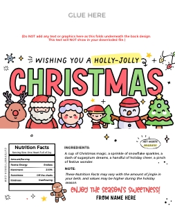 Merry Christmas Hersheys Wrapper - CW350 design preview