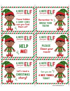 Elf Note Cards 3- 098-600 design preview