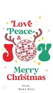 Love Peace Joy Tag - TG366: Love Peace Joy Tag - TG366