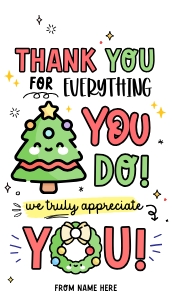 Thank you for all you do Christmas Tag - TG368 design preview