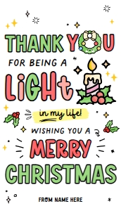 Christmas Candle Gift Tag -TG369: Christmas Candle Gift Tag -TG369