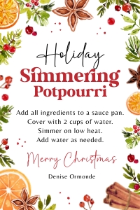 Holiday Simmering Potpourri Gift Tag - TG372: Holiday Simmering Potpourri Gift Tag - TG372