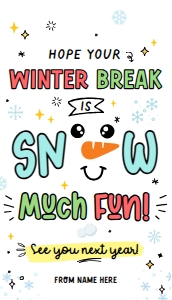 Snow Much Fun Tag - TG370: Snow Much Fun Tag - TG370
