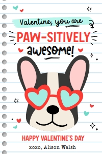 You're paw-sitively awesome, Valentine! Tag - TG380 design preview