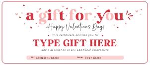 Valentines Day Gift Certificate - 156 GT VE design preview