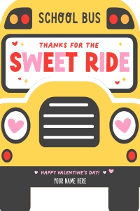 Sweet Ride Bus Valentine's Day Tag - TG399: Sweet Ride Bus Valentine's Day Tag - TG399