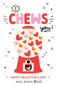 I Chews You Valentine's Day Tag - TG400 design preview