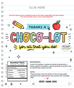 Thanks a Choco-lot Hershey's Wrapper - -CW006: Thanks a Choco-lot Hershey's Wrapper - CW006