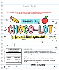 Thanks a Choco-lot Hershey's Wrapper - CW006 design preview