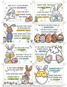 Indoor Easter Egg Hunt Cards - TG408 design preview