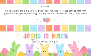 Jesus is Risen Easter Treat Bag Toppers - B097 design preview