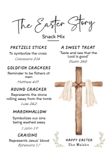 Easter Story Snack Mix Printable Tag (3.5 x 5 in) - TG420: Easter Story Snack Mix Printable Tags - TG420