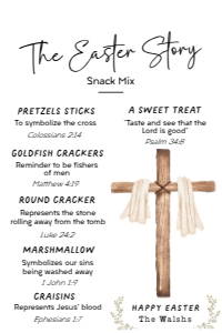 Easter Story Snack Mix Printable Tag (2.5 x 3.75 in) - TG420: Easter Story Snack Mix Printable Tags - TG420