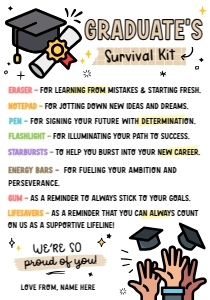Graduate Survival Kit Tag - TG427 design preview