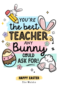 Teacher Appreciation Bunny Printable Tags - TG431 design preview