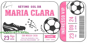 Convite Ingresso Futebol - 15x7.5cm - #442b: Convite Ingresso Futebol - 15x7.5cm - #442b