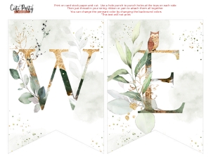 Woodland Baby Shower Wall Banner - #418: Woodland Baby Shower Wall Banner - #418