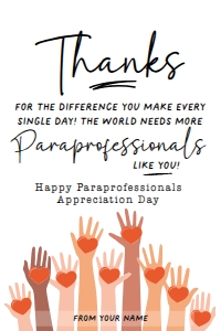 Paraprofessionals Appreciation Day Gift Tag - TG444 design preview