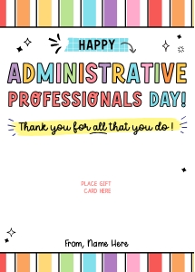 Administrative Professionals Gift Card Holder - X065 design preview
