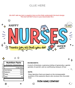 Nurses Week Chocolate Wrapper - CW007 design preview