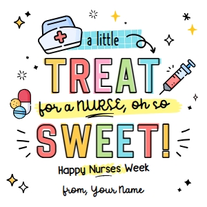 A Little Treat Nurse Tag/Sticker - TG459 design preview
