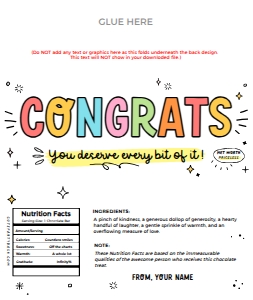 Congrats Chocolate Wrapper - CW008: Congrats Chocolate Wrapper - CW008