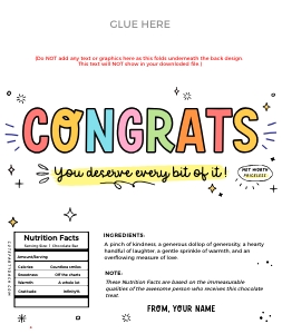 Congrats Chocolate Wrapper - CW008 design preview
