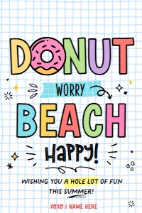 Donut worry, beach happy Tag - TG471: Donut worry, beach happy Tag - TG471