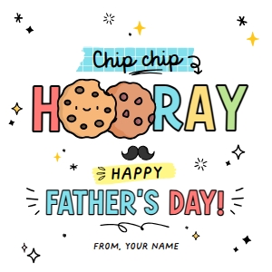 Chip Chip Hooray Father's Day Tag -TG476: Chip Chip Hooray Father's Day Tag -TG476
