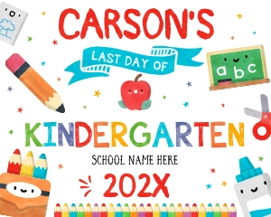 Colorful Last Day Of School Sign - SC002 design preview