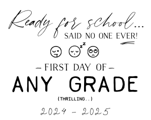 Ready for school Sign - SC021 design preview