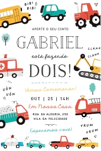 Convite Transporte - 10x15 - 509 P3 design preview