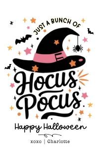 Hocus Pocus Trick or Treat Tag - TG495: Hocus Pocus Trick or Treat Tag - TG495