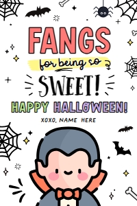 Fangs for being so sweet Halloween Tag - TG504 design preview