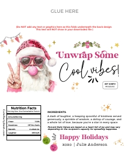 Unwrap Some Cool Vibes Chocolate Wrapper - CW011 design preview
