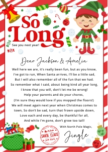 Elf Goodbye Letter B - 096-600 design preview