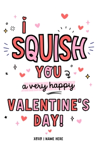 I Squish you a Happy Valentines Day Tag - TG554 design preview