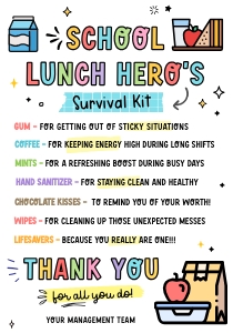 Lunch Hero Day Appreciation Survival Kit - TG555 design preview