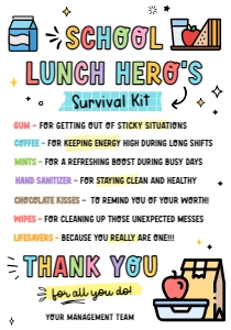 Lunch Hero Day Appreciation Survival Kit - TG555: Lunch Hero Day Appreciation Survival Kit - TG555