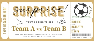 Soccer Game Ticket - #151 GT design preview