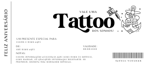 Voucher Tatuagem 20x9cm - #172 BRTKT design preview