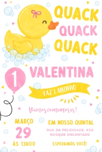 Convite Patinha - 10x15cm - #428-1 design preview